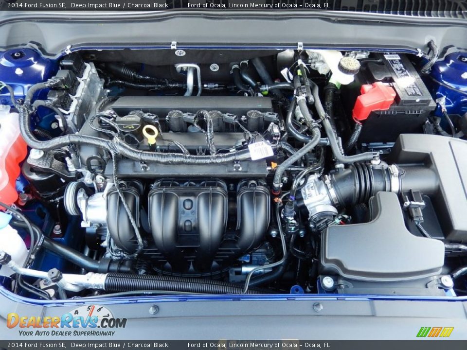 2014 Ford Fusion SE Deep Impact Blue / Charcoal Black Photo #12