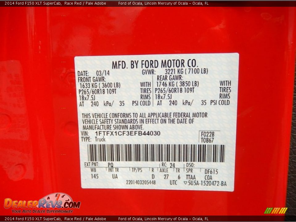 2014 Ford F150 XLT SuperCab Race Red / Pale Adobe Photo #12