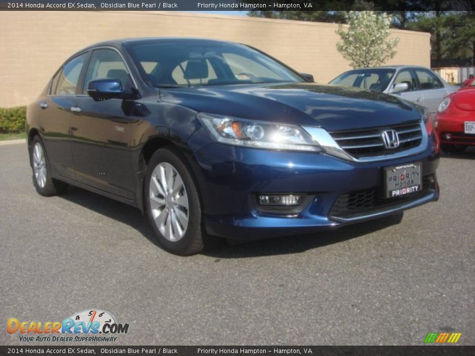 2014 Honda Accord EX Sedan Obsidian Blue Pearl / Black Photo #1