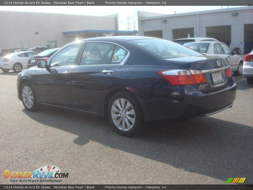 2014 Honda Accord EX Sedan Obsidian Blue Pearl / Black Photo #4