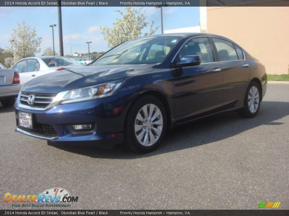 2014 Honda Accord EX Sedan Obsidian Blue Pearl / Black Photo #5
