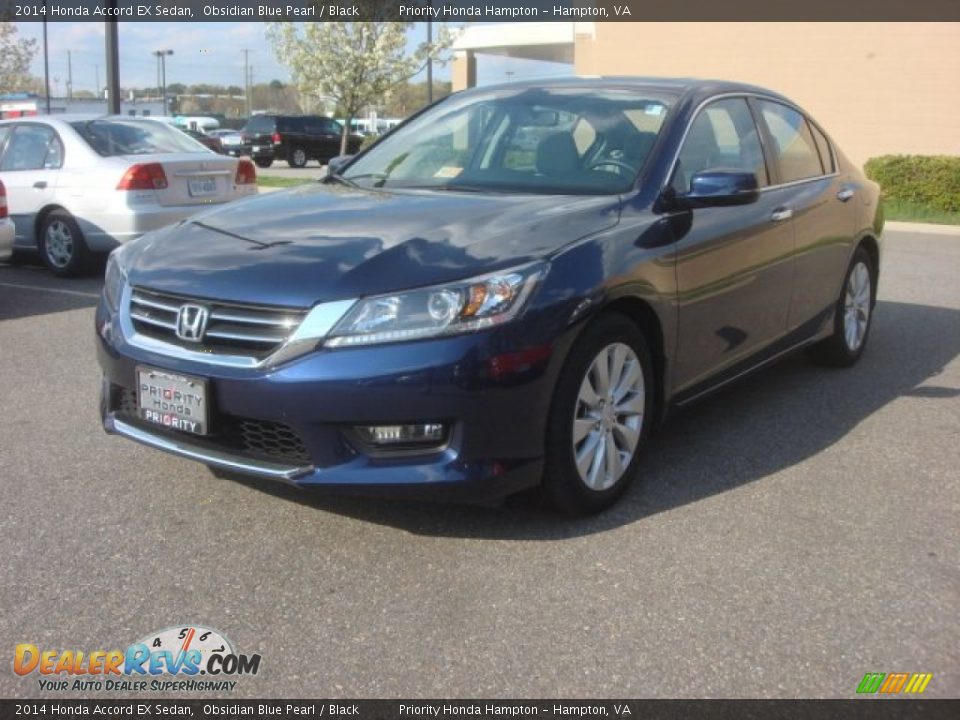 2014 Honda Accord EX Sedan Obsidian Blue Pearl / Black Photo #6