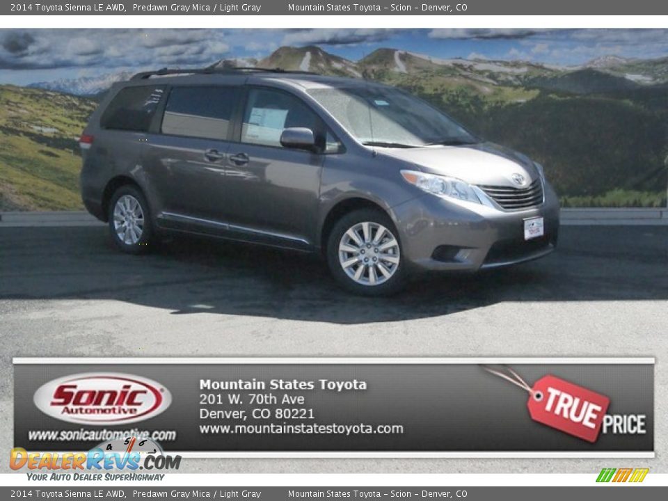 2014 Toyota Sienna LE AWD Predawn Gray Mica / Light Gray Photo #1