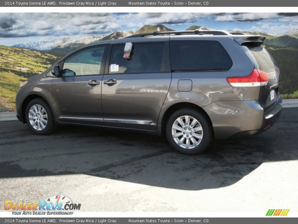 2014 Toyota Sienna LE AWD Predawn Gray Mica / Light Gray Photo #3