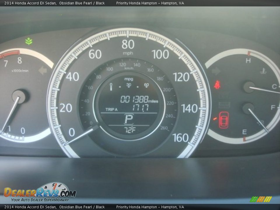 2014 Honda Accord EX Sedan Obsidian Blue Pearl / Black Photo #18