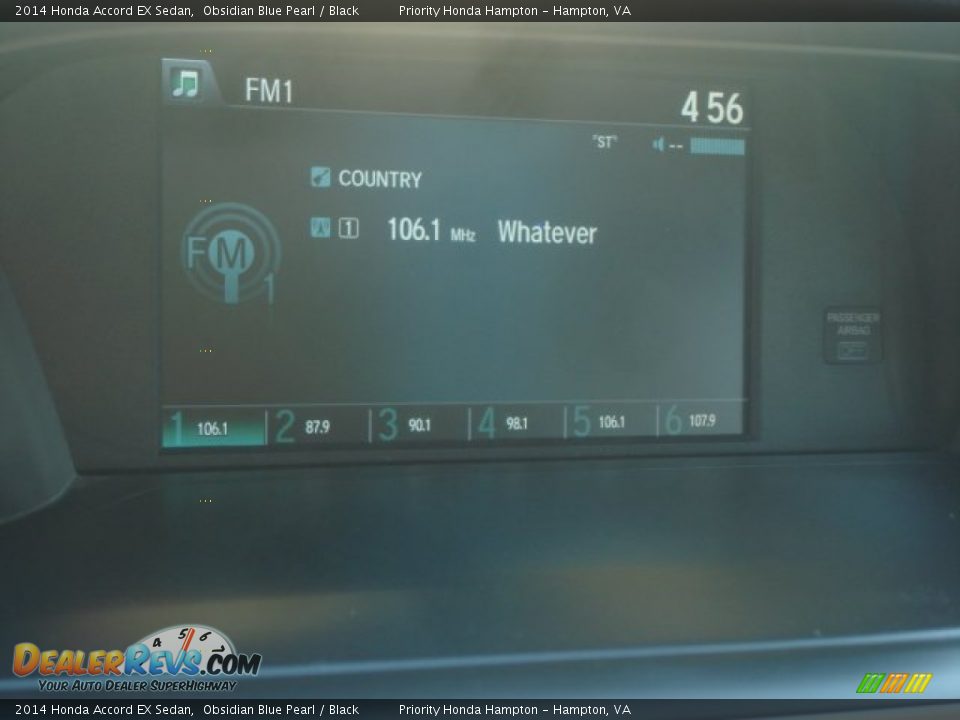 2014 Honda Accord EX Sedan Obsidian Blue Pearl / Black Photo #19