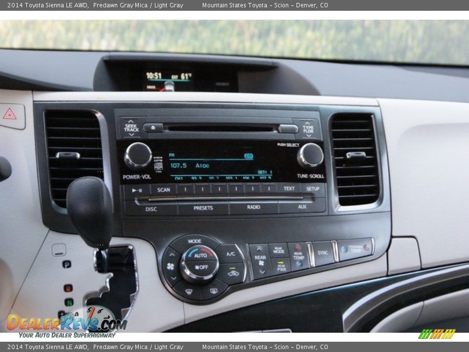 2014 Toyota Sienna LE AWD Predawn Gray Mica / Light Gray Photo #8