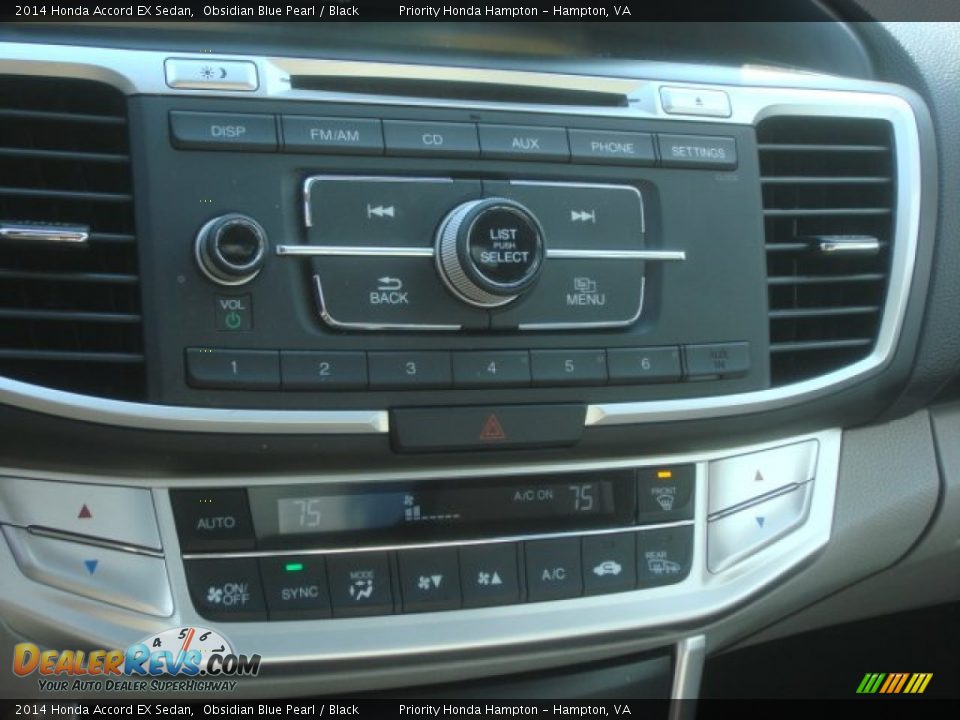 2014 Honda Accord EX Sedan Obsidian Blue Pearl / Black Photo #21