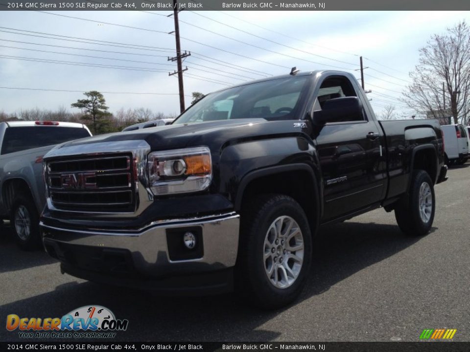 2014 GMC Sierra 1500 SLE Regular Cab 4x4 Onyx Black / Jet Black Photo #1