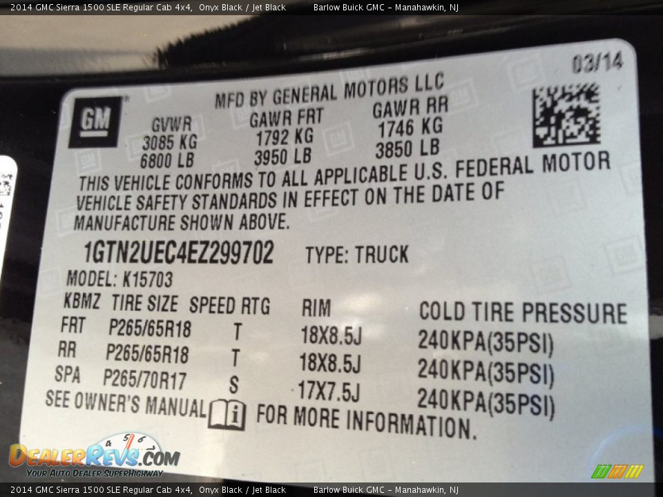 2014 GMC Sierra 1500 SLE Regular Cab 4x4 Onyx Black / Jet Black Photo #9