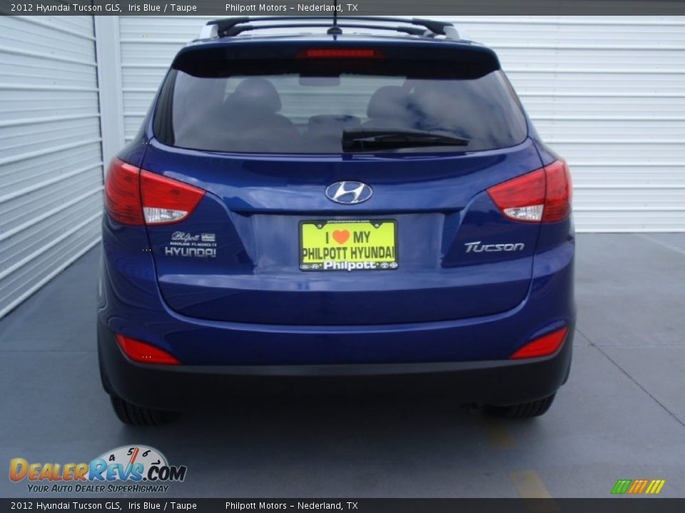 2012 Hyundai Tucson GLS Iris Blue / Taupe Photo #5