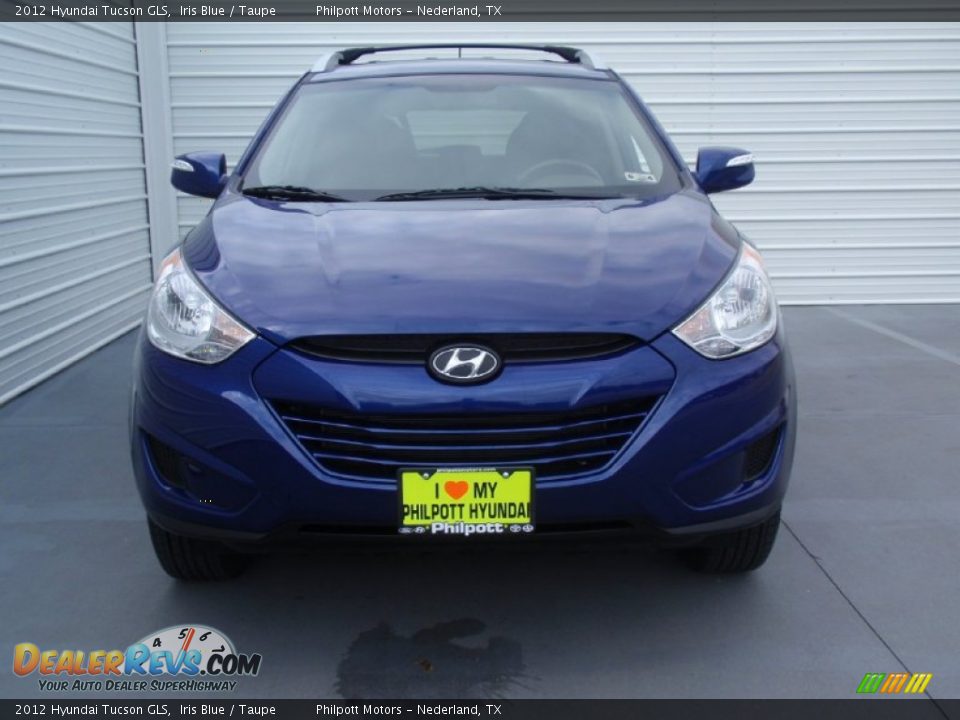 2012 Hyundai Tucson GLS Iris Blue / Taupe Photo #8