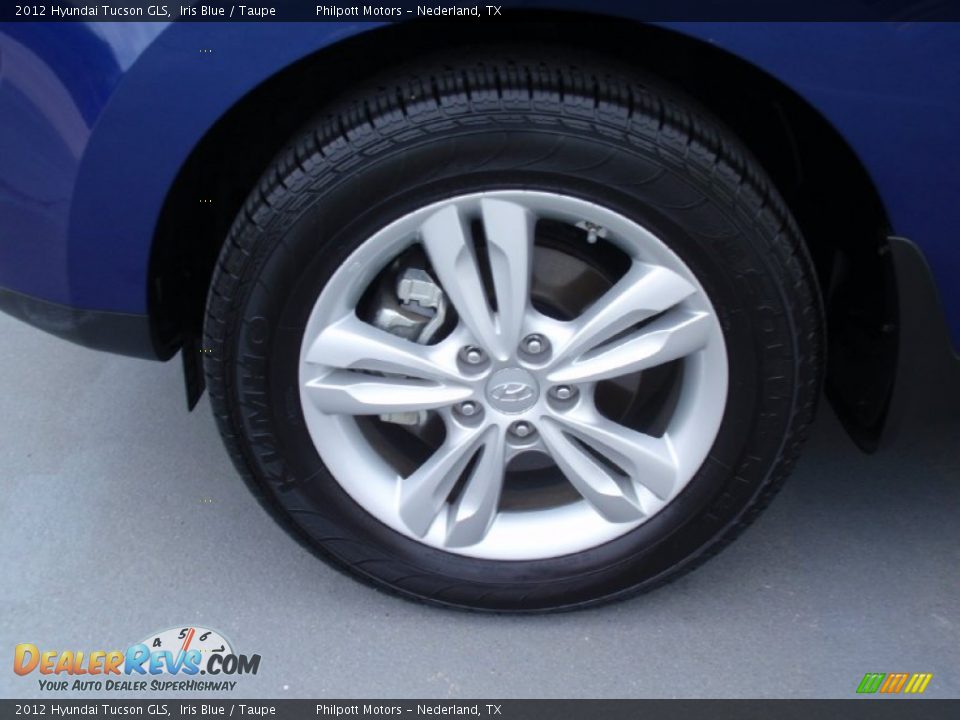2012 Hyundai Tucson GLS Iris Blue / Taupe Photo #12