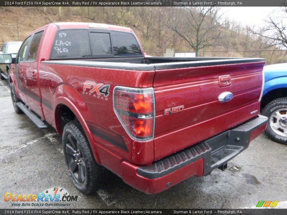2014 Ford F150 FX4 SuperCrew 4x4 Ruby Red / FX Appearance Black Leather/Alcantara Photo #4