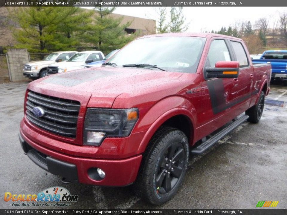 2014 Ford F150 FX4 SuperCrew 4x4 Ruby Red / FX Appearance Black Leather/Alcantara Photo #5