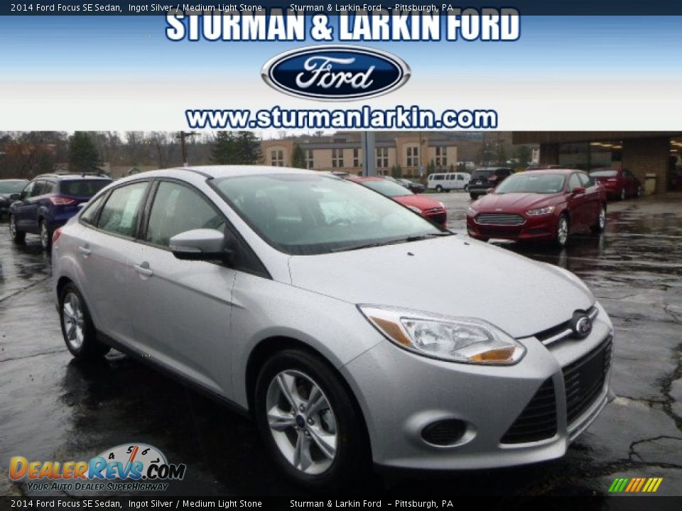 2014 Ford Focus SE Sedan Ingot Silver / Medium Light Stone Photo #1