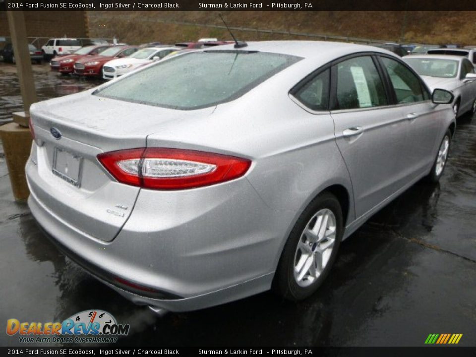 2014 Ford Fusion SE EcoBoost Ingot Silver / Charcoal Black Photo #2