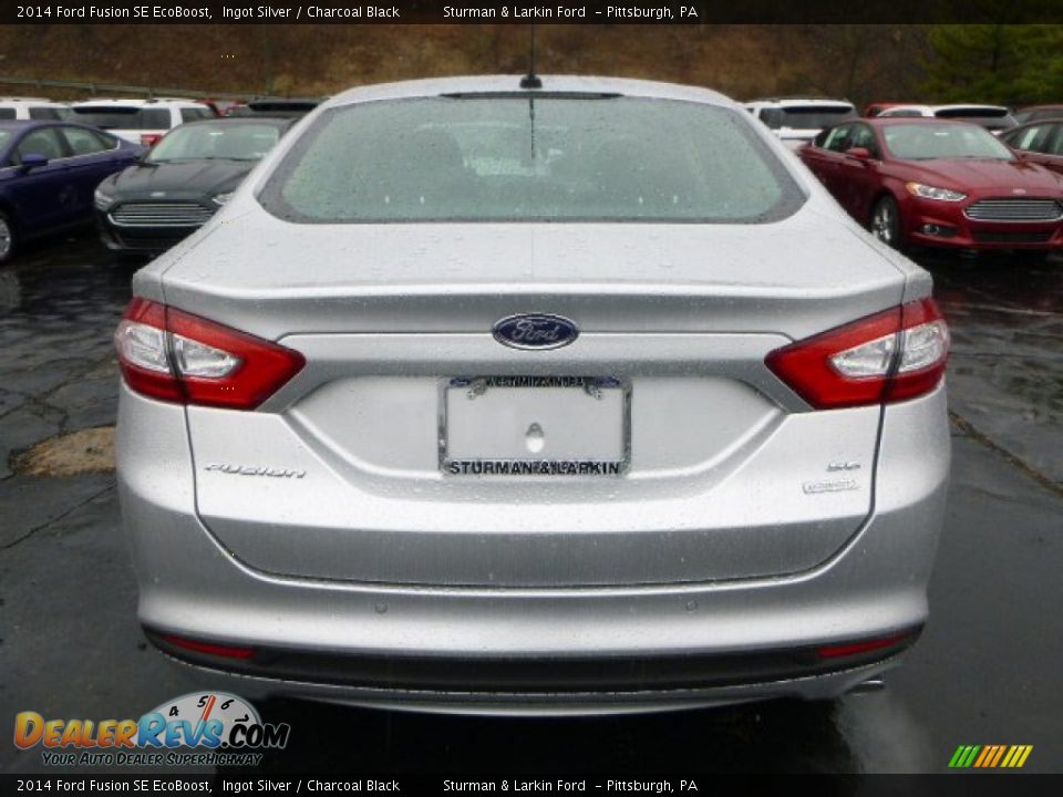 2014 Ford Fusion SE EcoBoost Ingot Silver / Charcoal Black Photo #3