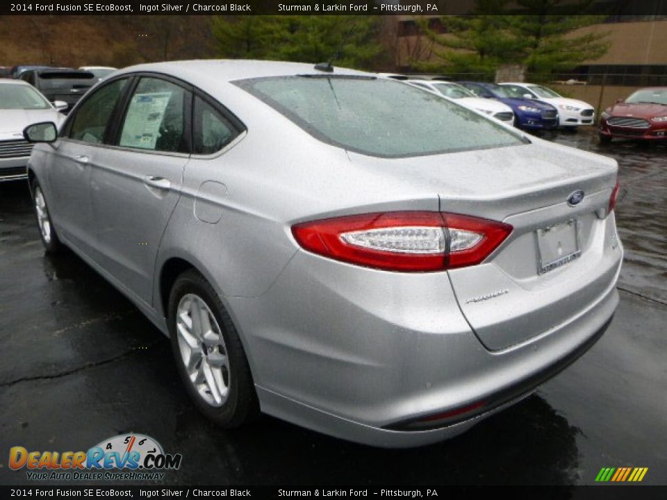2014 Ford Fusion SE EcoBoost Ingot Silver / Charcoal Black Photo #4
