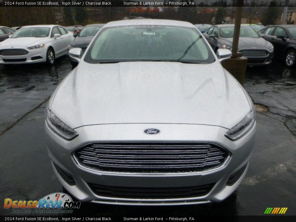 2014 Ford Fusion SE EcoBoost Ingot Silver / Charcoal Black Photo #6