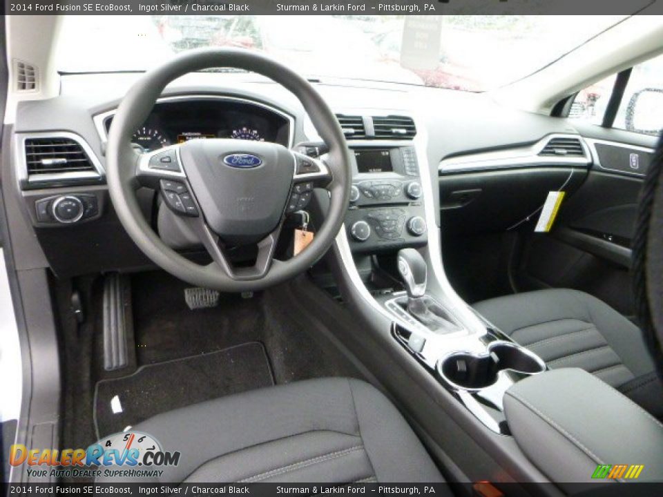 2014 Ford Fusion SE EcoBoost Ingot Silver / Charcoal Black Photo #10