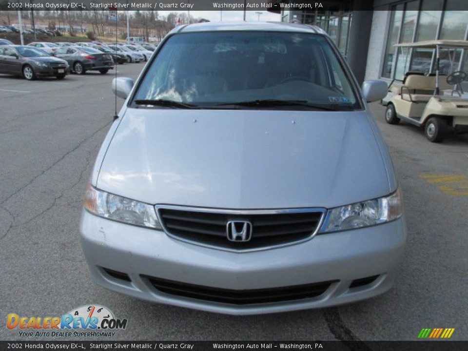 2002 Honda Odyssey EX-L Starlight Silver Metallic / Quartz Gray Photo #3