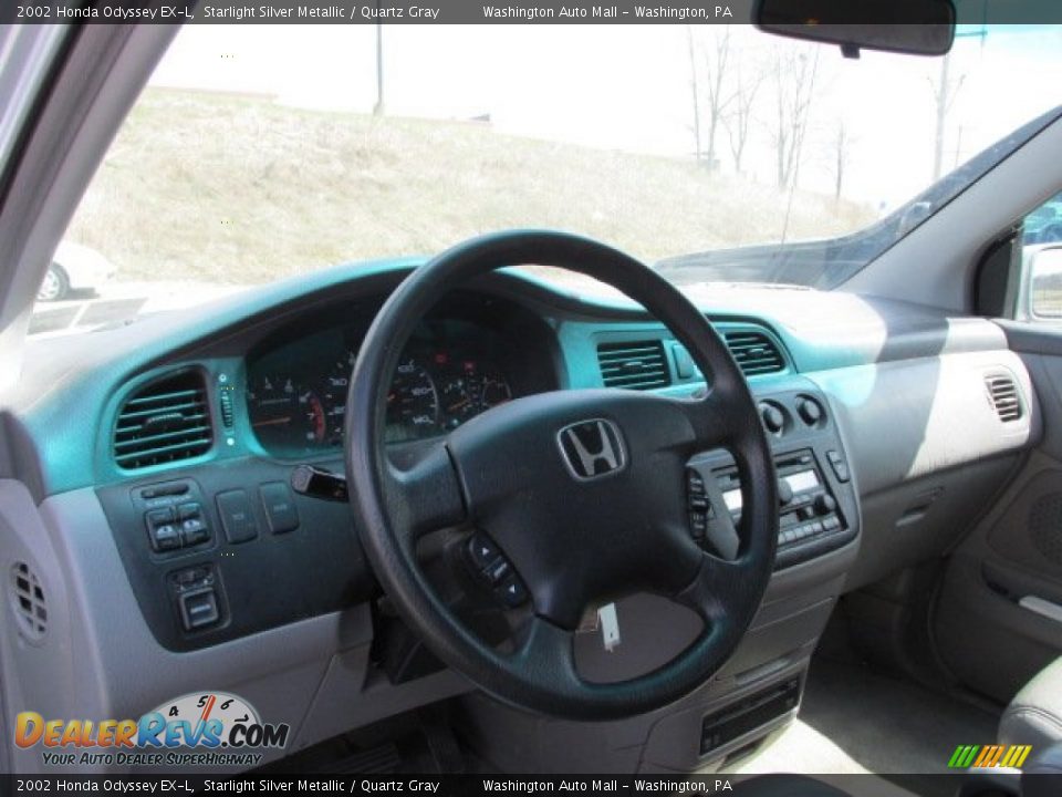 2002 Honda Odyssey EX-L Starlight Silver Metallic / Quartz Gray Photo #10