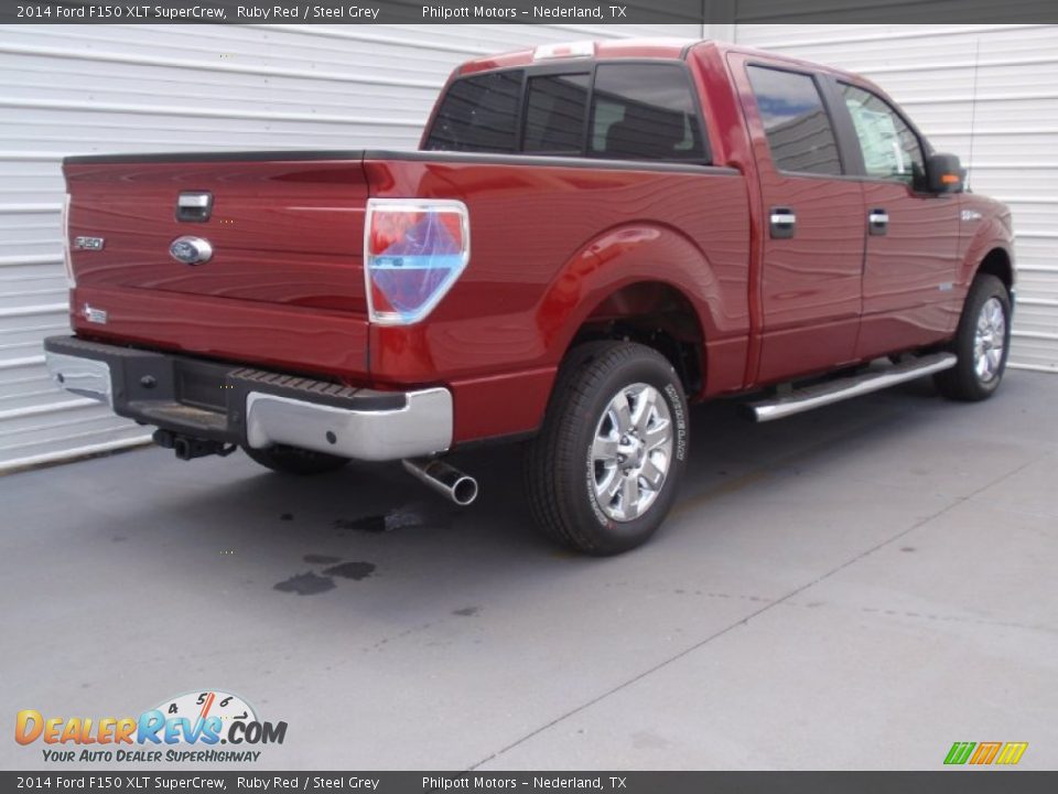 2014 Ford F150 XLT SuperCrew Ruby Red / Steel Grey Photo #3