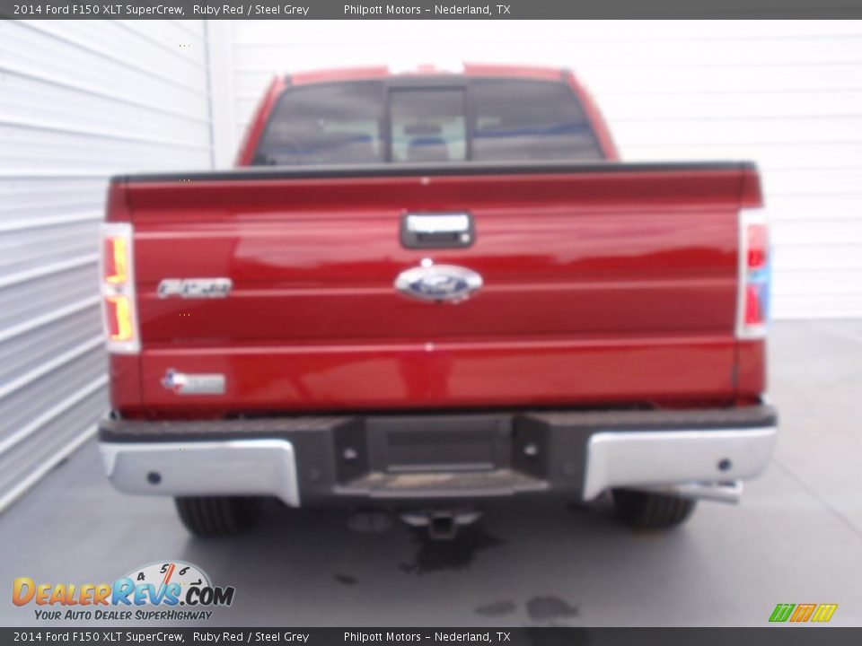 2014 Ford F150 XLT SuperCrew Ruby Red / Steel Grey Photo #4