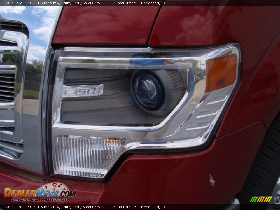 2014 Ford F150 XLT SuperCrew Ruby Red / Steel Grey Photo #8