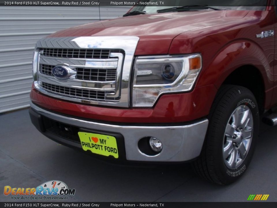 2014 Ford F150 XLT SuperCrew Ruby Red / Steel Grey Photo #10