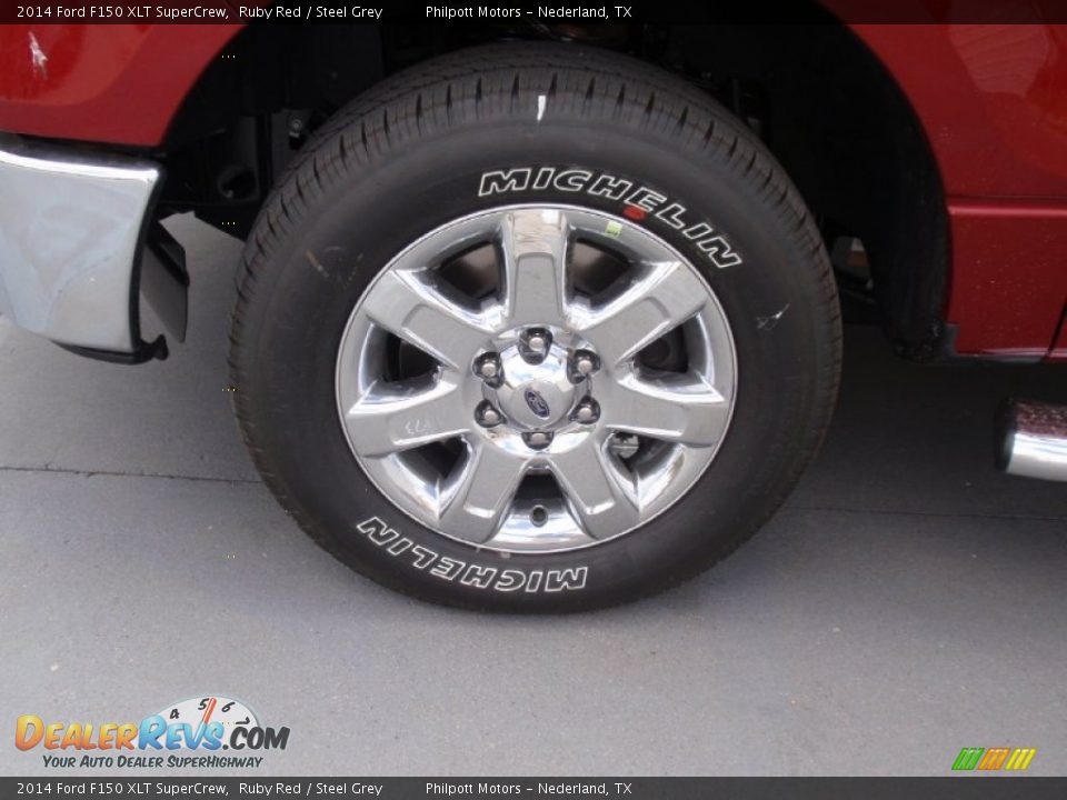 2014 Ford F150 XLT SuperCrew Ruby Red / Steel Grey Photo #11