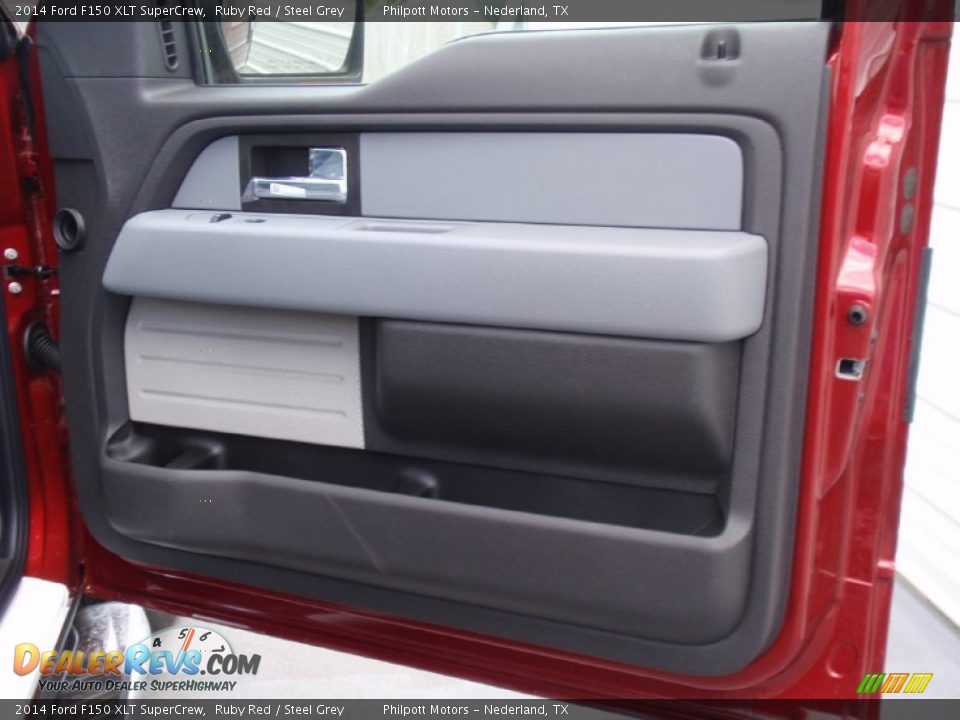 2014 Ford F150 XLT SuperCrew Ruby Red / Steel Grey Photo #21