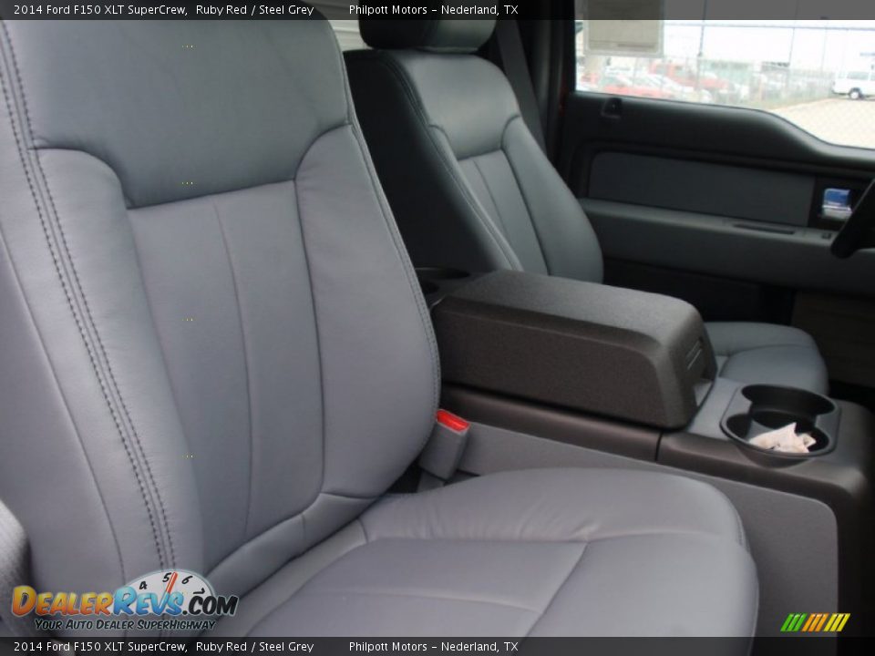 2014 Ford F150 XLT SuperCrew Ruby Red / Steel Grey Photo #23