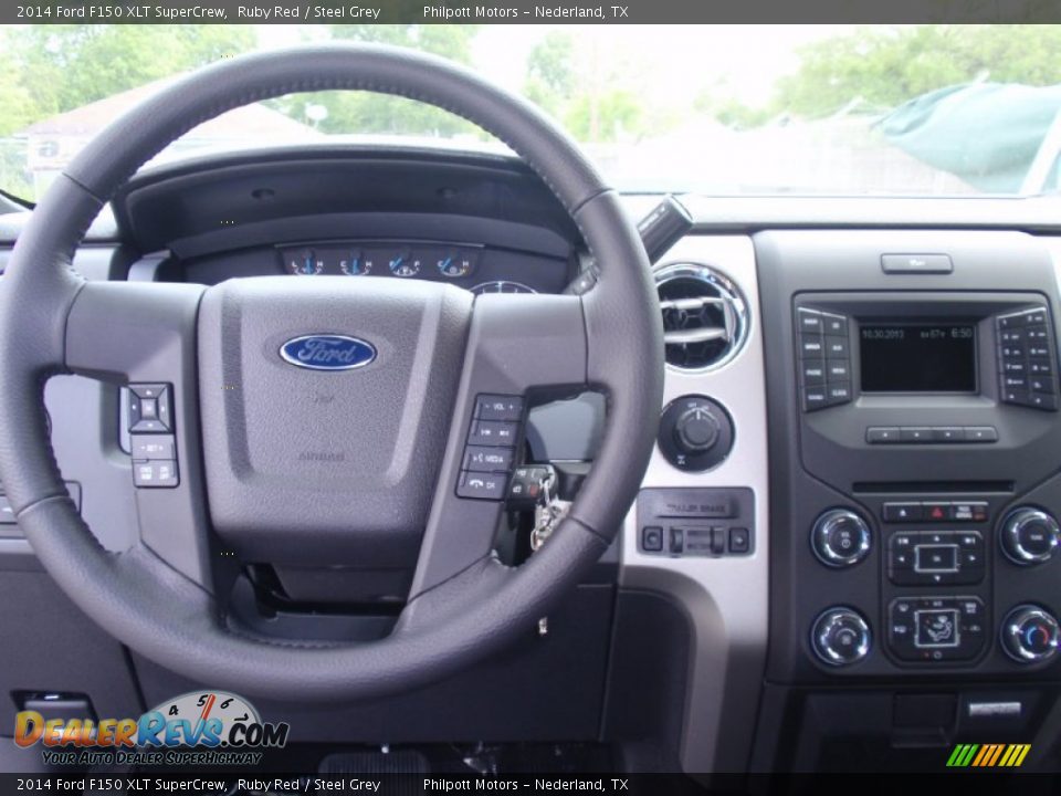 2014 Ford F150 XLT SuperCrew Ruby Red / Steel Grey Photo #31