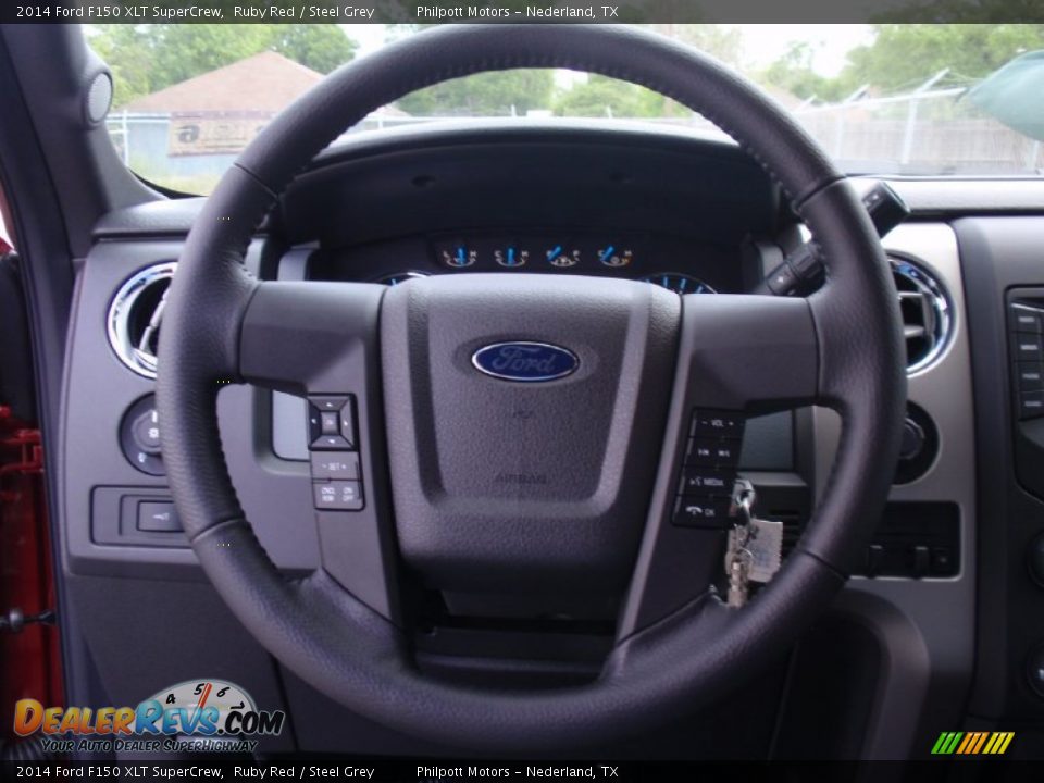 2014 Ford F150 XLT SuperCrew Ruby Red / Steel Grey Photo #33