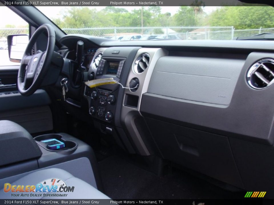 2014 Ford F150 XLT SuperCrew Blue Jeans / Steel Grey Photo #23