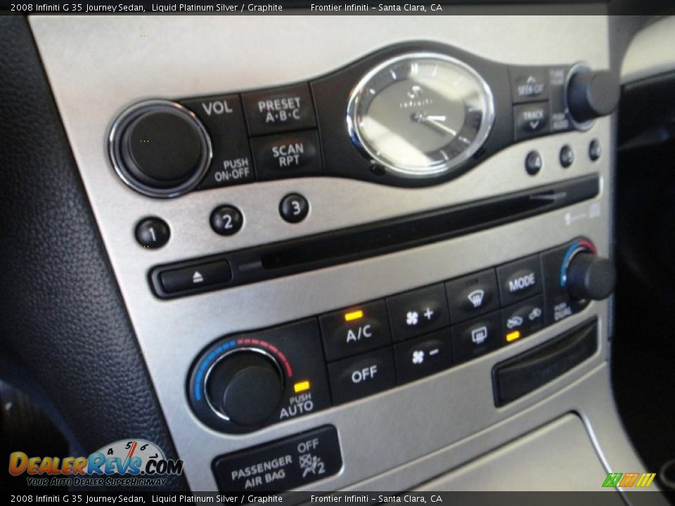 2008 Infiniti G 35 Journey Sedan Liquid Platinum Silver / Graphite Photo #11