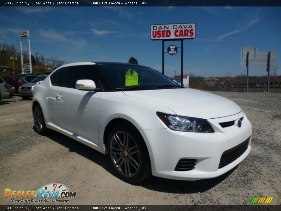 2012 Scion tC Super White / Dark Charcoal Photo #1