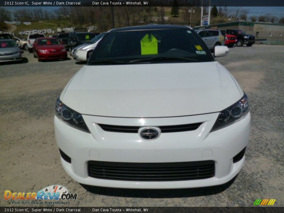 2012 Scion tC Super White / Dark Charcoal Photo #2