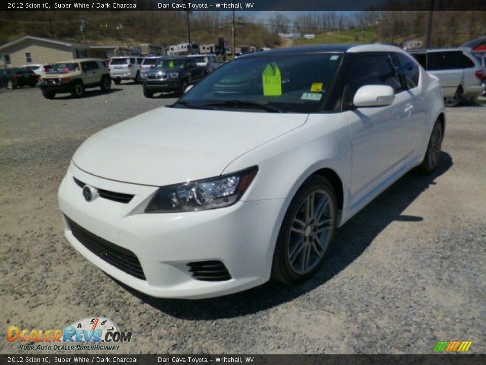 2012 Scion tC Super White / Dark Charcoal Photo #3