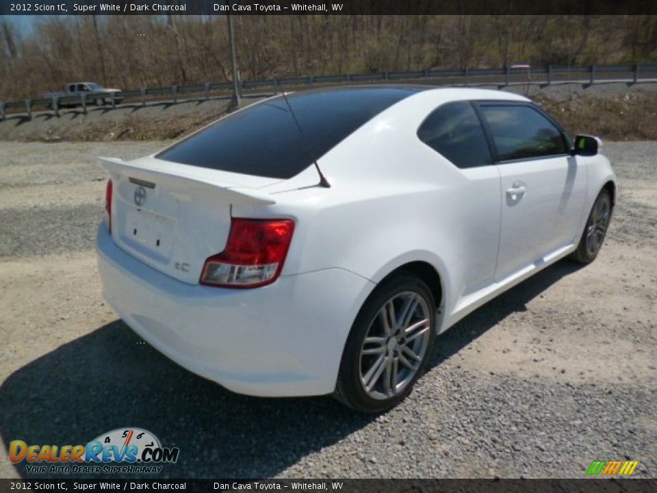 2012 Scion tC Super White / Dark Charcoal Photo #6