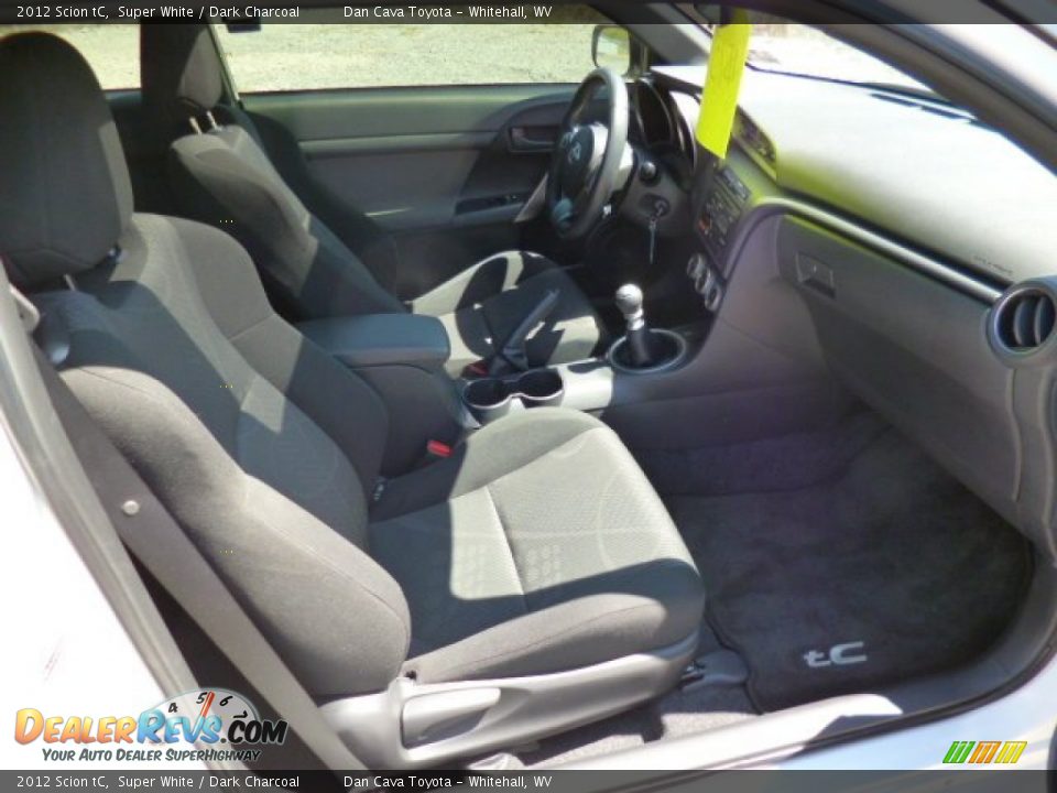 2012 Scion tC Super White / Dark Charcoal Photo #8