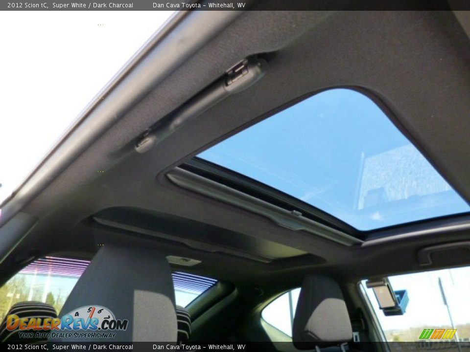 2012 Scion tC Super White / Dark Charcoal Photo #9