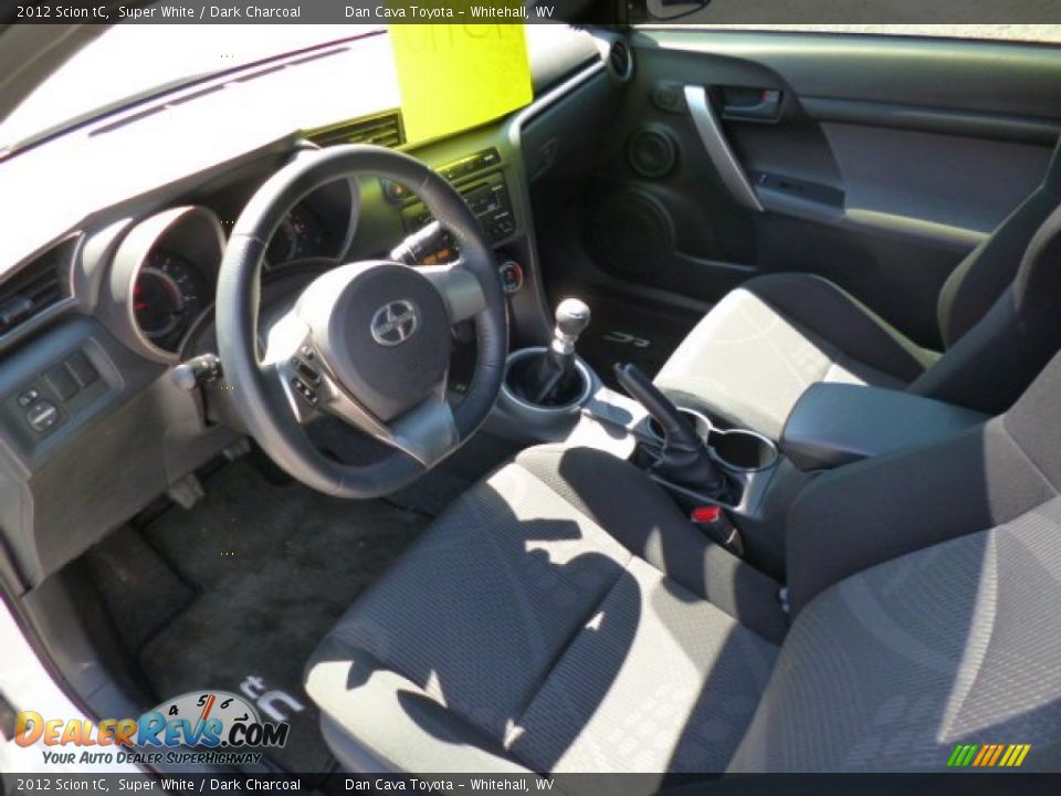 2012 Scion tC Super White / Dark Charcoal Photo #12