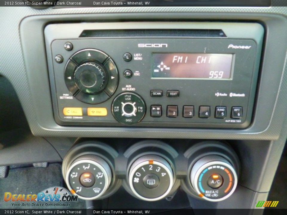 2012 Scion tC Super White / Dark Charcoal Photo #14