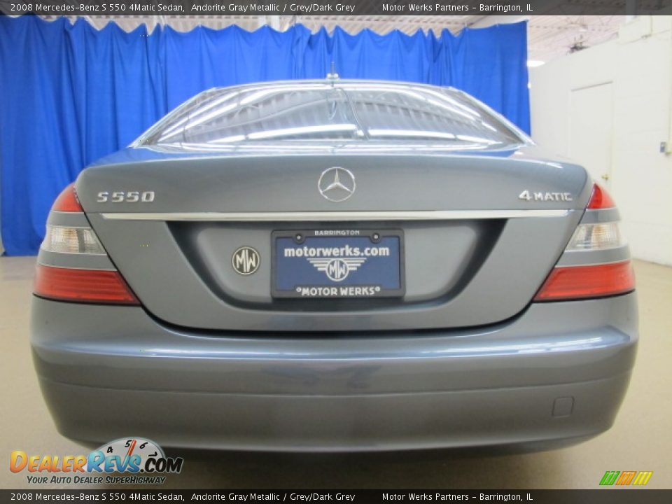 2008 Mercedes-Benz S 550 4Matic Sedan Andorite Gray Metallic / Grey/Dark Grey Photo #8