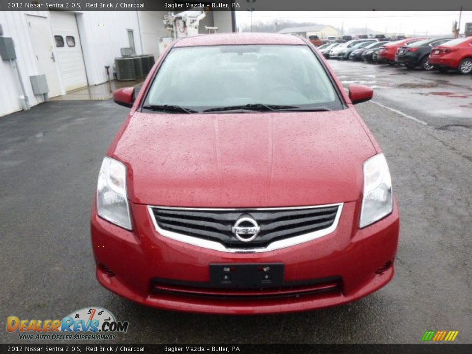 2012 Nissan Sentra 2.0 S Red Brick / Charcoal Photo #3