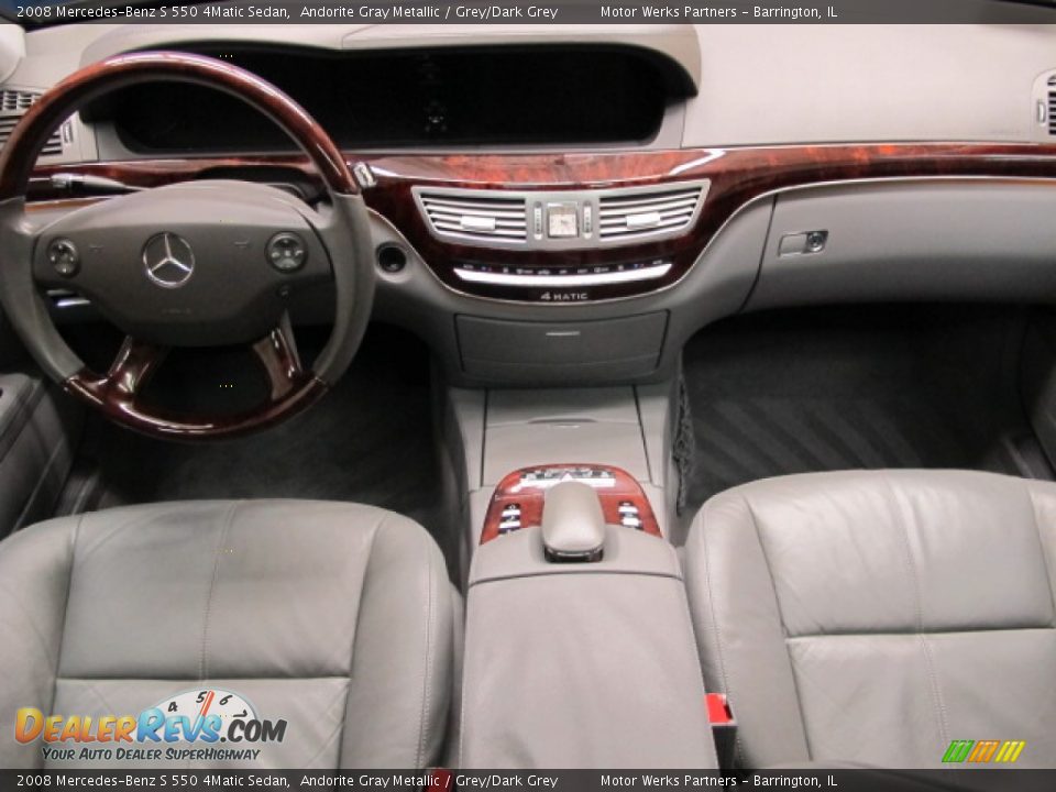 2008 Mercedes-Benz S 550 4Matic Sedan Andorite Gray Metallic / Grey/Dark Grey Photo #26