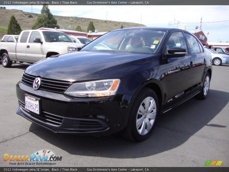 2012 Volkswagen Jetta SE Sedan Black / Titan Black Photo #3